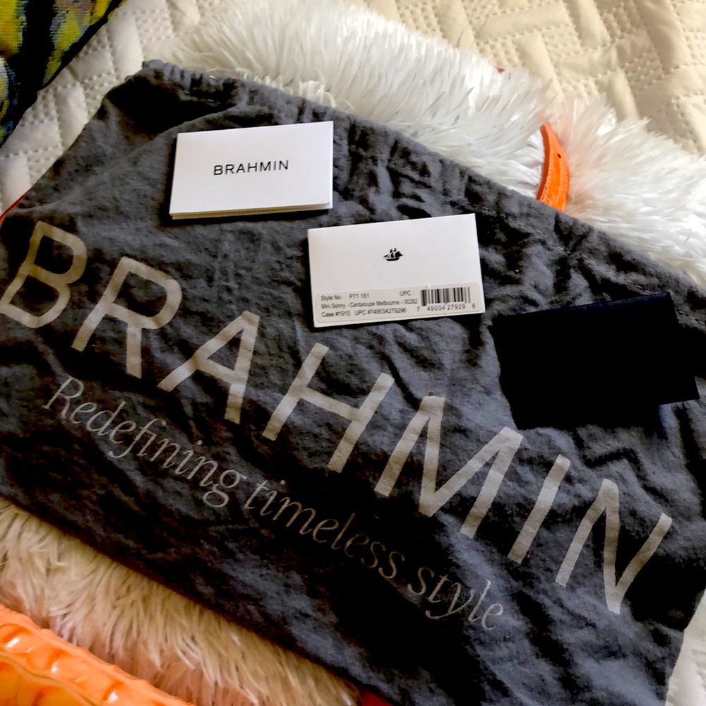 BRAHMIN CROSSBODY CROC EFFECT BAG